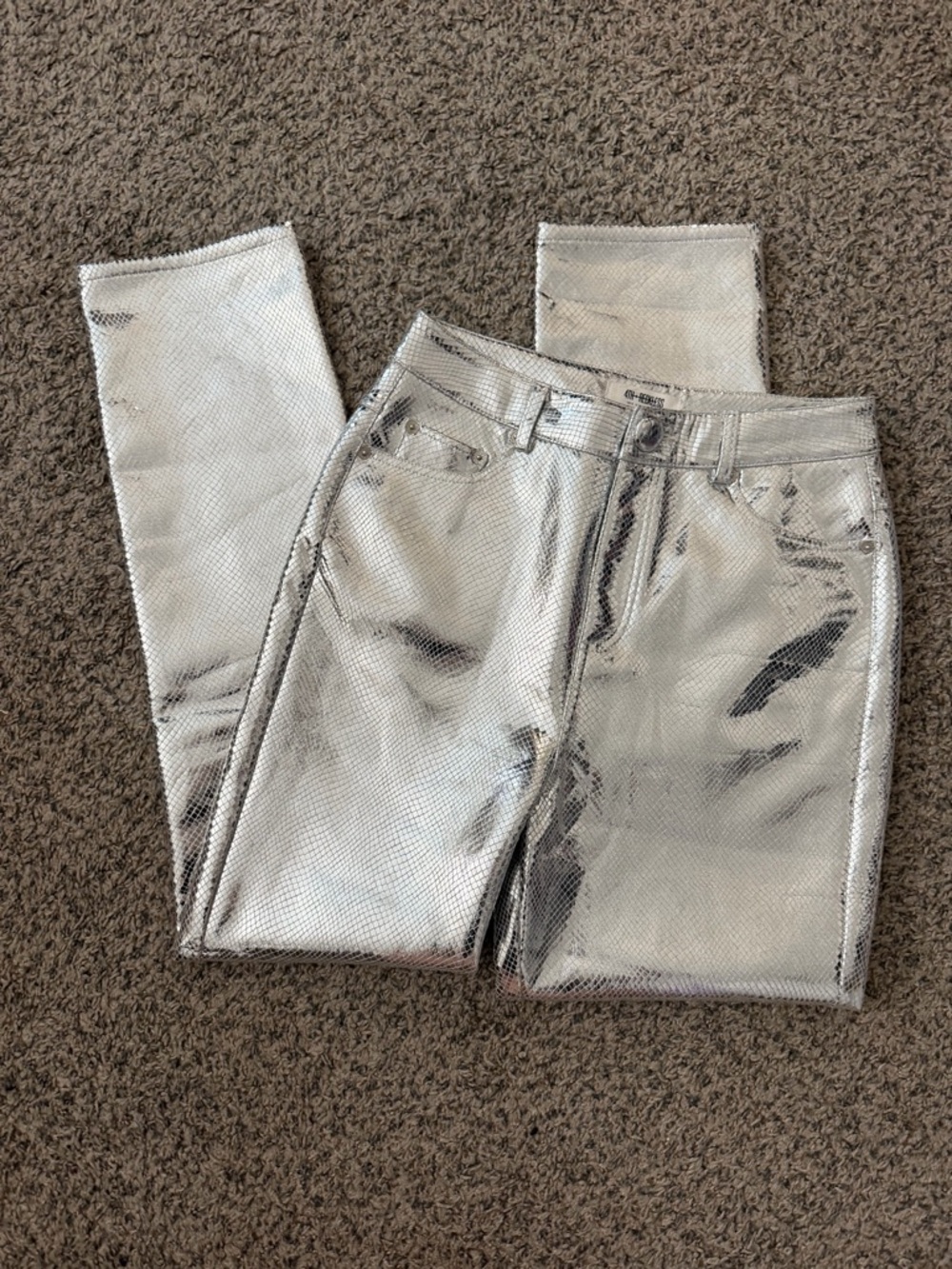 4th + Reckless Women's Silver Straight Leg Jeans
